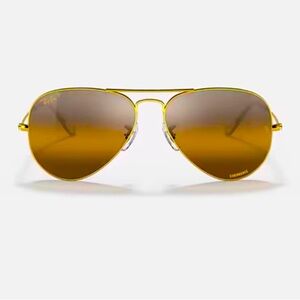 Unisex-Ray-Ban RB3025 AVIATOR LARGE METAL -POLAR CLEAR GRADIENT DARK BROWN